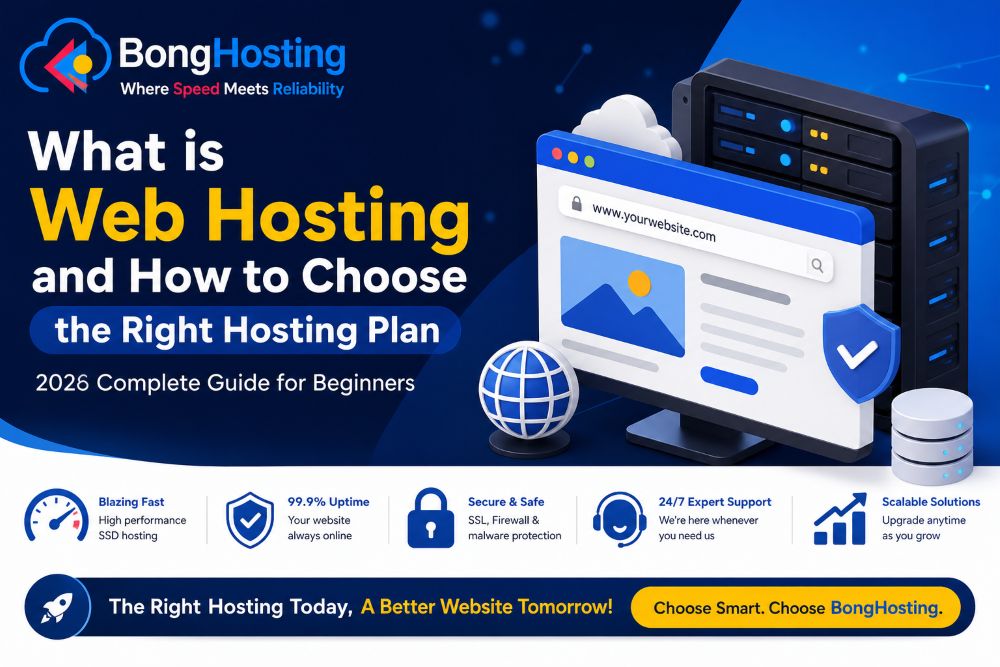 what is web hosting and how to choose the right hosting plan 2026 beginner guide bonghosting