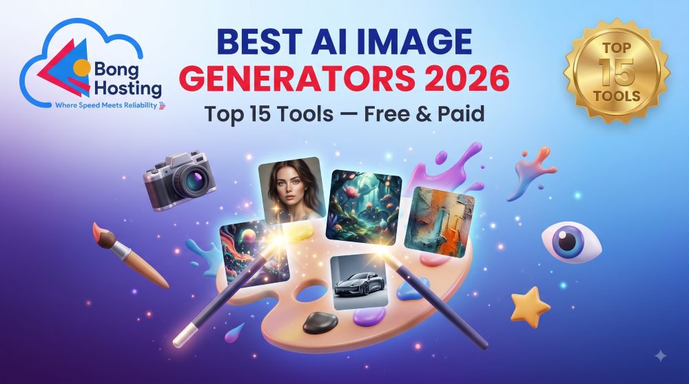 Best AI image generators 2026 top 15 tools comparison Midjourney DALL-E Leonardo free paid BongHosting