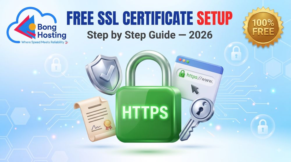 How to set up free SSL certificate on your website step by step guide 2026 BongHosting